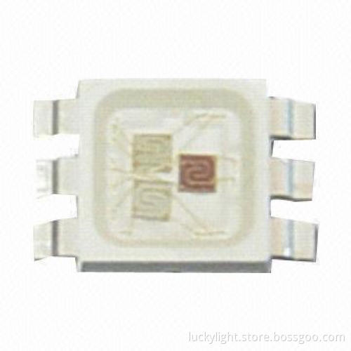 5050 SMD White LED, Built-in 3 LED Chips, PLCC-6 Compatible with Automatic Placement Equipment